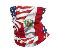 Braga De Cuello Bandera Vintage De Estados Unidos Y Perú Resistente A La Formación De Bolitas Cinta De Cabeza Protección UV Head Wrap para Kayak Caminar Pesca 2 Unidades