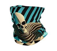 Braga De Cuello Calavera De La Parca, Arte Óptico Abstracto De La Muerte Pasamontañas Braga Cuello Elástico Elastica Pañuelos Cabeza para Ciclismo Pesca Cámping 25X50 Cm