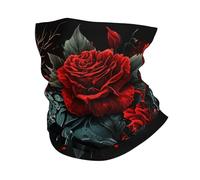 Braga De Cuello Calavera, Rosas Rojas, Muerte, Oscuro, Vintage Multifuncional Deporte Bragas De Cabeza Protección UV Elastica Pañuelos Cabeza para Caza Cámping Ciclismo 25X50 Cm