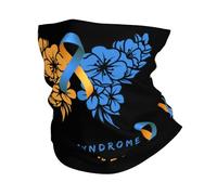 Braga De Cuello Cinta De Concientización sobre El Síndrome Flores Mariposa Pasamontañas Elastica Pañuelos Cabeza Bufanda Deportiva para Pesca Caza 25X50 Cm