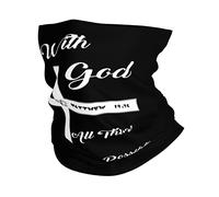 Braga De Cuello Cristianismo Fe Jesús-con Dios Todo Es Posible Bufanda Deportiva Pasamontañas Bufanda Facial para Pesca Unisexo Cámping 25X50 CM