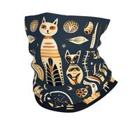 Braga De Cuello Divertidos Gatos De La Mitología Egipcia, Color Negro Protección Solar Deporte Bragas De Cabeza Multifuncional Elastica Pañuelos Cabeza para Cámping Unisexo Caza 25X50 Cm