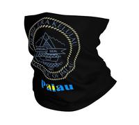 Braga De Cuello Emblema Nacional del Pueblo De Palau Deporte Bragas De Cabeza Elástico Braga Cuello para Unisexo Pesca Caza 25X50 CM