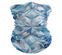 Braga De Cuello Estampado De Cristal Azul Transparente De Lujo Falso Bufanda Deportiva Protección UV Bufanda Facial Multifuncional para Unisexo Caza Cámping 25X50 Cm