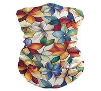 Braga De Cuello Floral Stained Glass Elastica Pañuelos Cabeza Protección UV Bufanda Deportiva Pasamontañas para Pesca Unisexo Ciclismo 25X50 Cm