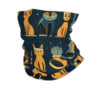 Braga De Cuello Gatos Divertidos De La Mitología Egipcia (Vintage) Multifuncional Bufanda Deportiva Elástico Bufanda Facial para Cámping Caza Pesca 25X50 Cm