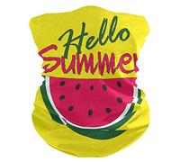 Braga De Cuello Hola Sandía De Verano Bufanda Facial Protección Solar Deporte Bragas De Cabeza para Caza Pesca Ciclismo 25X50 CM