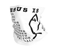 Braga De Cuello Jesús Es Mi Todo Mi Dios Mi Señor Cristianismo Negro Elastica Pañuelos Cabeza Bufanda Facial Pasamontañas para Caza Pesca 25X50 Cm