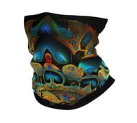 Braga De Cuello Mandala Geometría Sagrada Negro Abstracto Pasamontañas Braga Cuello Protección Solar Elastica Pañuelos Cabeza para Ciclismo Cámping Pesca 25X50 Cm