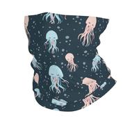 Braga De Cuello Medusa Azul Y Rosa Adorable Bufanda Deportiva Protección UV Deporte Bragas De Cabeza Pasamontañas para Cámping Ciclismo Pesca 25X50 Cm