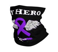 Braga De Cuello Mi Héroe Ahora Es Mi Ángel Concientización sobre El Cáncer De Páncreas Pasamontañas Braga Cuello Protección UV Elastica Pañuelos Cabeza para Unisexo Caza 25X50 Cm