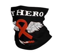 Braga De Cuello Mi Héroe Ahora Es Mi Ángel Concientización sobre El Cáncer De Sangre Multifuncional Braga Cuello Protección Solar Elastica Pañuelos Cabeza para Cámping Caza 25X50 Cm