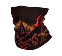 Braga De Cuello Pentagrama Demoníaco, Llama De Satanás, Oscuridad Elástico Bufanda Facial Multifuncional Deporte Bragas De Cabeza para Pesca Ciclismo Caza 25X50 Cm