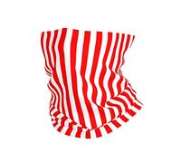 Braga De Cuello Raya Vertical Roja Y Blanca Bufanda Facial Multifuncional Braga Cuello para Caza Cámping Pesca 25X50 CM