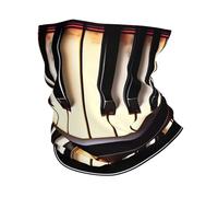 Braga De Cuello Teclas De Piano con Impresión De Notas Musicales Protección UV Elastica Pañuelos Cabeza Multifuncional Bufanda Facial para Caza Ciclismo Cámping 25X50 Cm