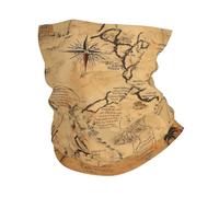 Braga De Cuello Un Mapa De Fantasías Dibujado A Mano Pasamontañas Deporte Bragas De Cabeza Multifuncional Bufanda Facial para Caza Ciclismo Unisexo 25X50 Cm
