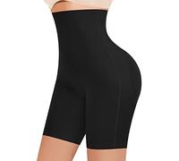 Braga Faja Reductora Mujer de Encaje Invisible Faja Pantalon Reductora Moldeadora Adelgazante Braguitas Shapewear Fajas Postparto sin Costuras Cintura Alta Leggings Pantalones Cortos (#2 Negro,M)
