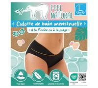 Braga Menstrual - Bañador - Talla L - Protección higiénica Lavable, corte alto - Flujo ligero - Piscina, playa, absorbente y confort Reutilizable - Bragas de cintura alta para mujer