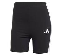 adidas Mujer Essentials 3-Stripes High Waisted Biker Shorts, Black/White, S