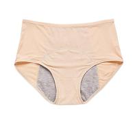 Braga Mujer Algodón para Reglas Talla Mediados De Gran Tamaño, Slip Mujer Menstrual Antifugas, Bragas De Protección Periódica 80-300 Jin, Higiénico, beige, 4XL
