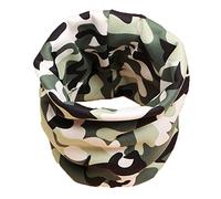 Braga Para El Cuello De Algodón Térmica Infantil Para Niños Y Niñas Doble Capa Con Dibujo Unisex Con Borreguito Forrado Por Dentro Para Invierno Cálido (Camuflaje Verde, Mayor de 2 Años)