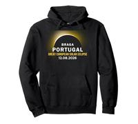 Braga, Portugal Gran Eclipse Solar Europeo 2026 Sudadera con Capucha