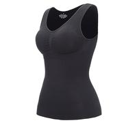 Braga Reductora Faja Fajas Reductoras Mujer Fajas Reductoras Adelgazantes Faja Aplana Vientre Mujeres Tank Tops Chaleco De Compresión Sin Body Shaper Mujer Braga Black XL