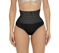 Braga Reductora Janira Bragas Faja Vientre Pantalones De Cintura Elástica De Malla Hueca Sólida para Mujer Interior Moldeadora Cintura Alta Faja Reductora Barriga Mujer Black XL