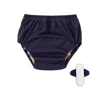 Bragas a Prueba de Fugas Pañal Adulto Carer Calzoncillo de Incontinencia para Adulto Pañal Tela Calzoncillos de Incontinencia Lavable y Reutilizable con Almohadilla Absorbente(Blue,X-Large)