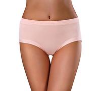 Bragas Algodón Mujer Dim Braguitas Mujer Pack Sin Pantalones fisiológicos de Cintura Media Conservadores Laterales de Capas de Color sólido para Mujer Bragas Algodón Mujer Encaje (Rose Gold, M)