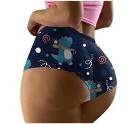 Bragas BrasileñAs Mujer Algodon-Ropa Interior Sexy de Cintura Alta para Mujer, Ropa Interior Estampada sin Costuras, Transpirable, Bragas Sexis