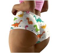 Bragas BrasileñAs Mujer Algodon-Ropa Interior Sexy de Cintura Alta para Mujer, Ropa Interior Estampada sin Costuras, Transpirable, Bragas Sexis