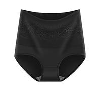 Bragas con Relleno Gluteos Las Mujeres de Cintura Media de algodón Transpirable el Terciopelo cálido para Mantener Las Bragas Calientes Braga Brasileña Mujer Braga Mujer Cuello (Black, XL)