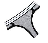 Bragas de algodón de líneas suaves ropa interior elástico sexy transpirable mujeres damas conjunto sexy, gris, XXL