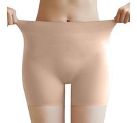 Bragas de algodón para mujer con cojín de glúteos de látex de talle alto que esculpe invisible triángulo cómodo para mujer, beige, XL