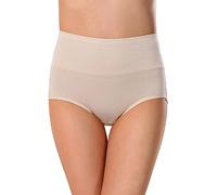 Bragas de algodón para mujer Menstrual de cintura alta antifugas, transpirable, práctica para mujer, beige, XL