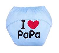 Bragas de aprendizaje - Pañal - Culote - Impermeable - Lavable - Niño - Bebé - Femenino - Masculino - Idea regalo I Love Papa Azul 6-9 Meses