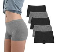 Bragas de Calzoncillos Tipo bóxer de Cobertura Completa sin Costuras, Suaves, elásticos, 5 Paquetes - - S