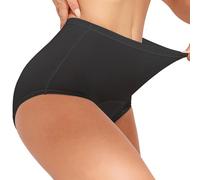 Bragas de compresión del vientre, contenitivo del vientre | Shaper para el cuerpo de la ropa interior menstrual transpirable | Bragas invisibles de alta elasticidad Forro hermético para el, Negro