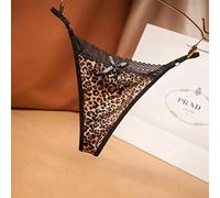 Bragas de Encaje de Leopardo Superior para Mujer, Tanga a la Moda, Tanga Sexy, Ropa Interior Femenina, Tanga de Tiro bajo, lencería para Mujer