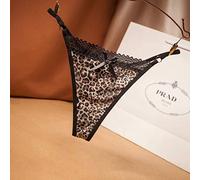 Bragas de Encaje de Leopardo Superior para Mujer, Tanga a la Moda, Tanga Sexy, Ropa Interior Femenina, Tanga de Tiro bajo, lencería para Mujer