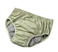 Bragas De Incontinencia Lavables De Algodón For Hombres Mayores Mujeres Adultos Ropa Interior For Personas Con Discapacidad Calzoncillos De Control Período A Prueba De Fugas (Color : Green, Size : X