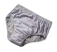 Bragas De Incontinencia Lavables De Algodón For Hombres Mayores Mujeres Adultos Ropa Interior For Personas Con Discapacidad Calzoncillos De Control Período A Prueba De Fugas (Color : Gray, Size : L/