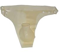 Bragas De Látex Para Hombre Calzoncillos De Goma Tanga Ultrafino Ropa Interior Tanga,Seis Botones,Talla Única