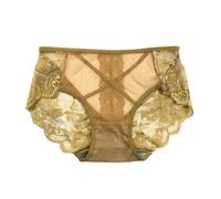 Bragas de mujer 2026 Bragas de Encaje para Mujeres Bragas de Encaje Bragas Lencería Para Mujeres Ropa Interior Abdominal Calzoncillos Shapewear Abdomen Camino Vientre Ropa Interior Algodón, amarillo