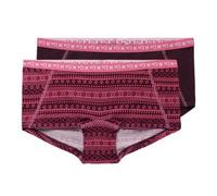 Bragas de mujer Kari Traa Tina Hipster 2Pk Talla: S / Color: burdeos