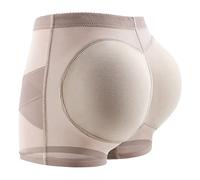 Bragas de remodelación para mujer con cojinetes, slip de mantenimiento abdominal y galbe de las nalgas, ropa interior cómoda para una silueta refinada y un efecto nalgado natural, beige, M