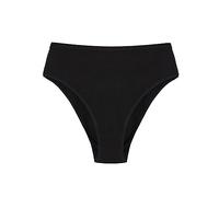 Bragas de Talla Grande de algodón para Mujer, Media Cadera, Cintura Alta, Color sólido, Abierto, Sexy, triángulo para Mujer Faja Reductora Mujer Adelgazante Piernas Bolsos (Black, XXL)