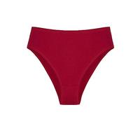 Bragas de Talla Grande de algodón para Mujer, Media Cadera, Cintura Alta, Color sólido, Abierto, Sexy, triángulo para Mujer Faja Reductora Mujer Adelgazante Piernas Bolsos (Red, XL)