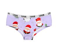 Bragas genéricas para mujer, moda navideña, con estampado, transpirable y sexy, cómodas. Ideal para Navidad y Carnaval, con un corte ajustado y un material duradero., Light Morado, S